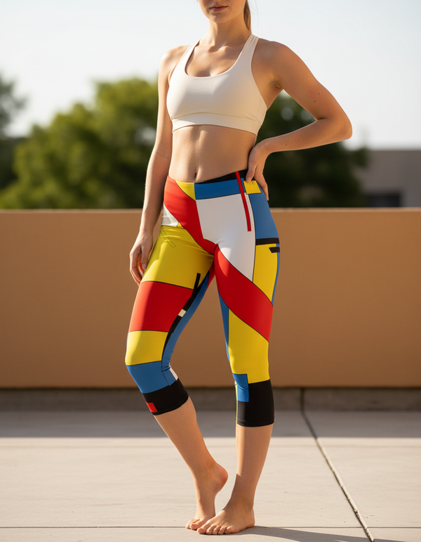 Ziggurat Capri Leggings Capri Leggings — Dripper
