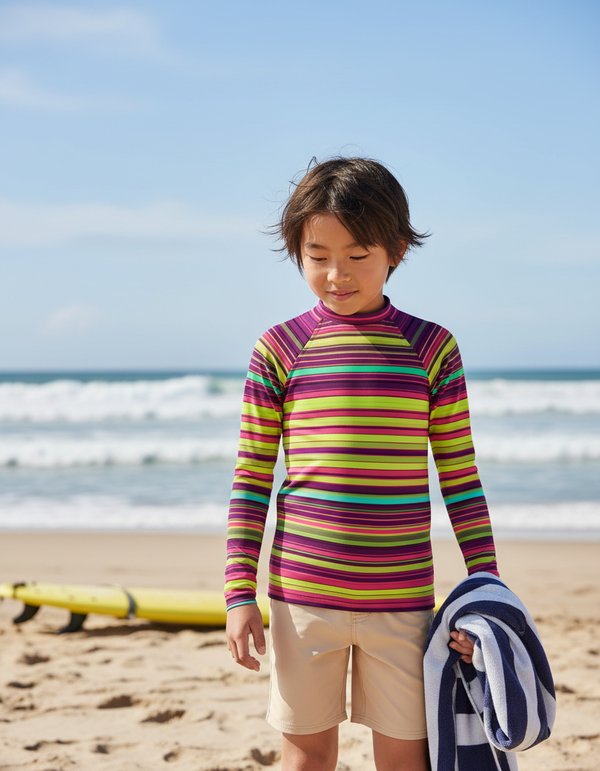 Kids Striped Rash Guard
