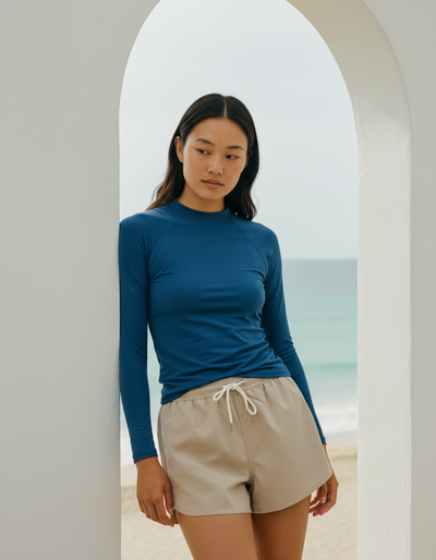Women's Harbor Blue rash guard