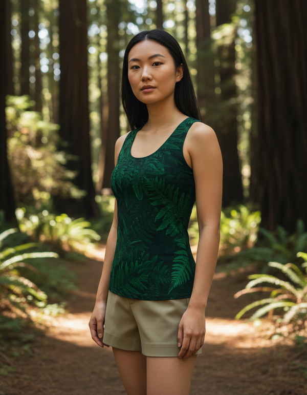 Serpent Wave Emerald Tank Top