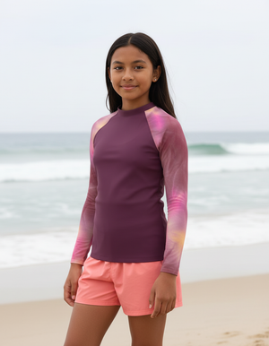 Amaranth Frost Youth Rash Guard Youth Rash Guard — Dripper