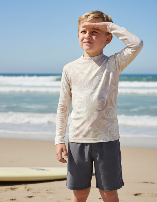 White Onyx Prism Kids Rash Guard Kids Rash Guard — Dripper