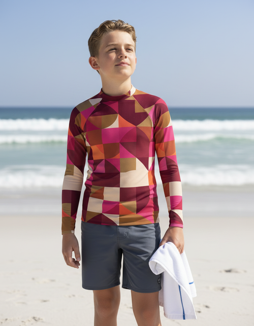 Youth Electric Fuchsia Dwell youth rashguards