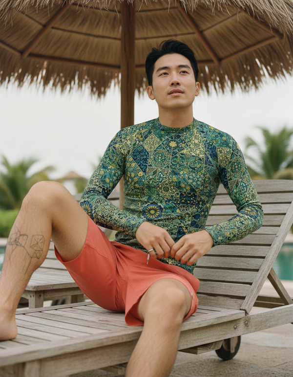 Rashguard in Runway Chartreuse Riad