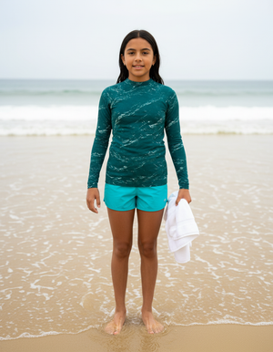 Youth Turquoise Eclipse youth rashguards