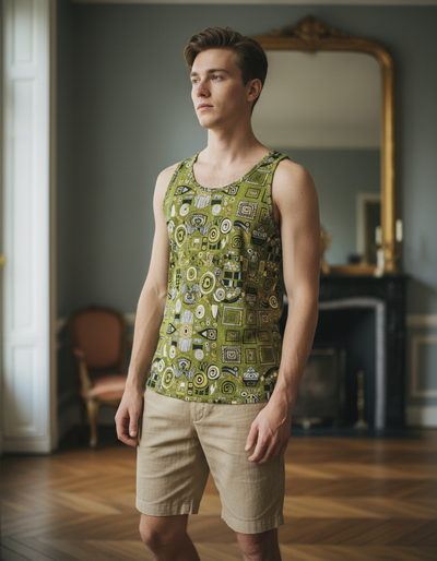 Men's Runway Chartreuse Seraph Tank Top tank top