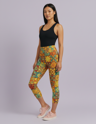 Jelly Mint Chroma Capri Yoga Leggings capri yoga leggings