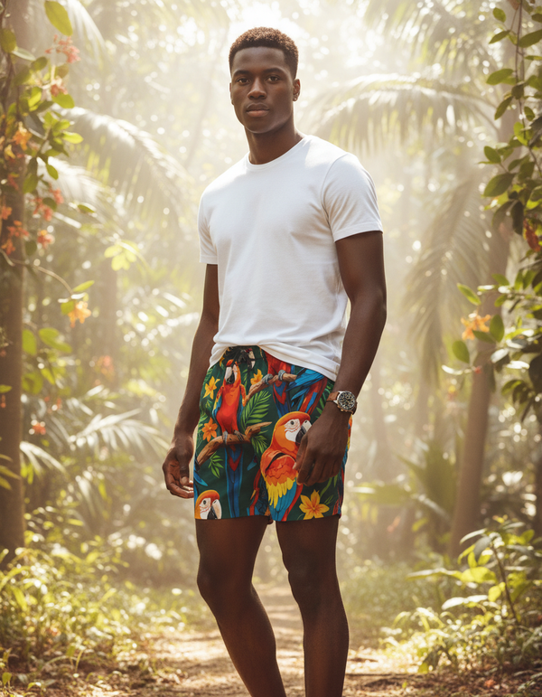 Parrot Collection men's swim trunks