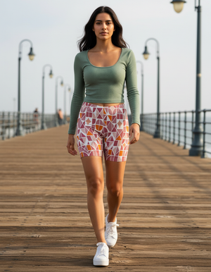 Women's Mosaic Tile Short Shorts