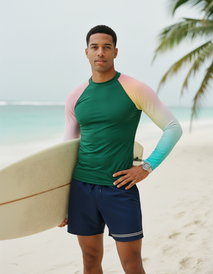 Men's Runway Emerald Prism men's short-sleeve rashguards