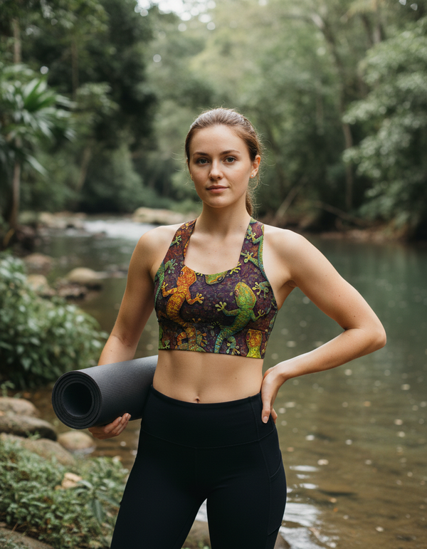 Gecko Collection longline sports bras