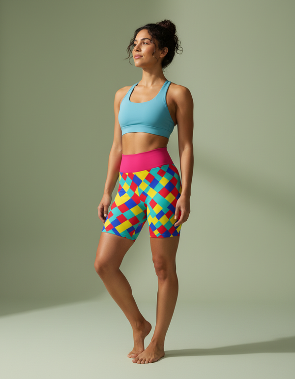 Yoga Shorts in Pixel
