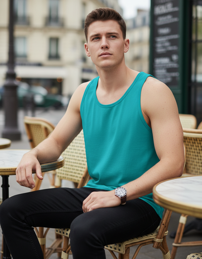 Men's Teal Tank Top tank top