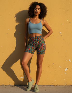 Women's Complex Color Patterns Short Shorts