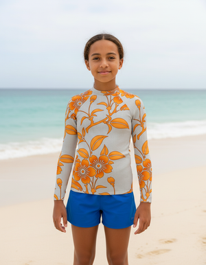 Youth Citrus Orange Fusion youth rashguards