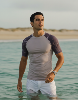 Men's Burnished Lilac Eclipse men's short-sleeve rashguards