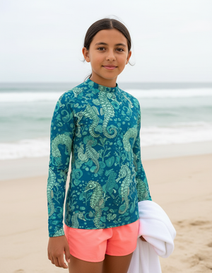 Youth Turquoise Triton youth rashguards