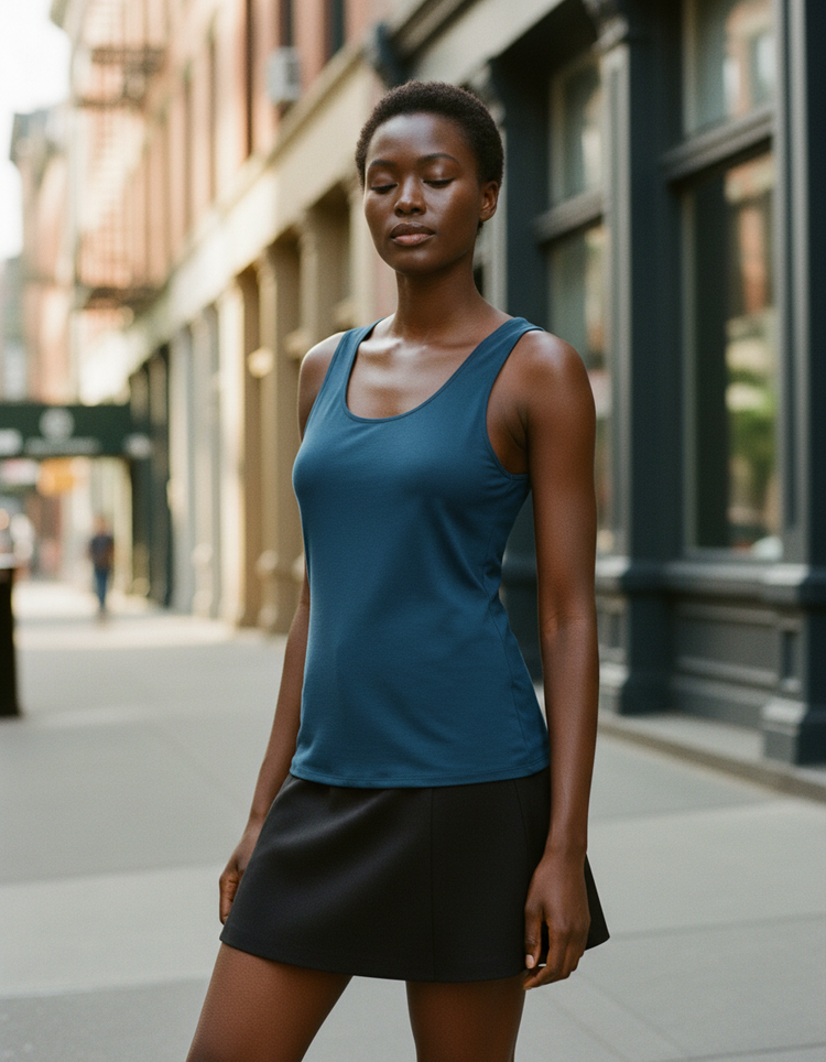 Marine Blue Tank Top Women's Tank Top — Dripper
