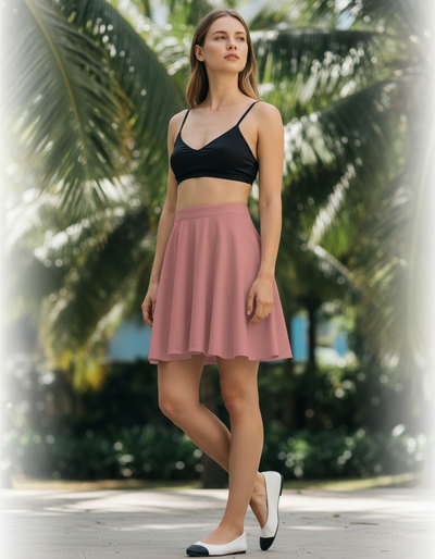 Dusty Rose Skater Skirt skater skirt