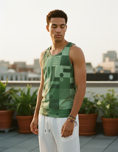 Men's Runway Emerald Vibrance Tank Top tank top
