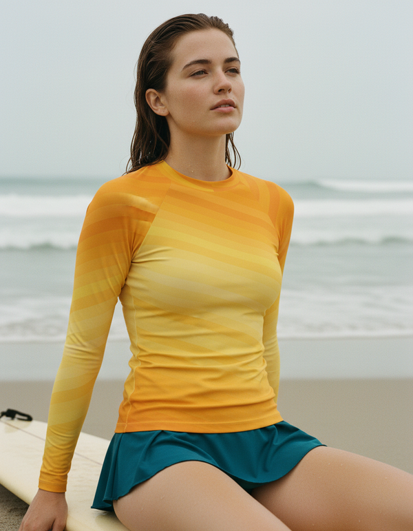 Rashguard in Yellow Ripple