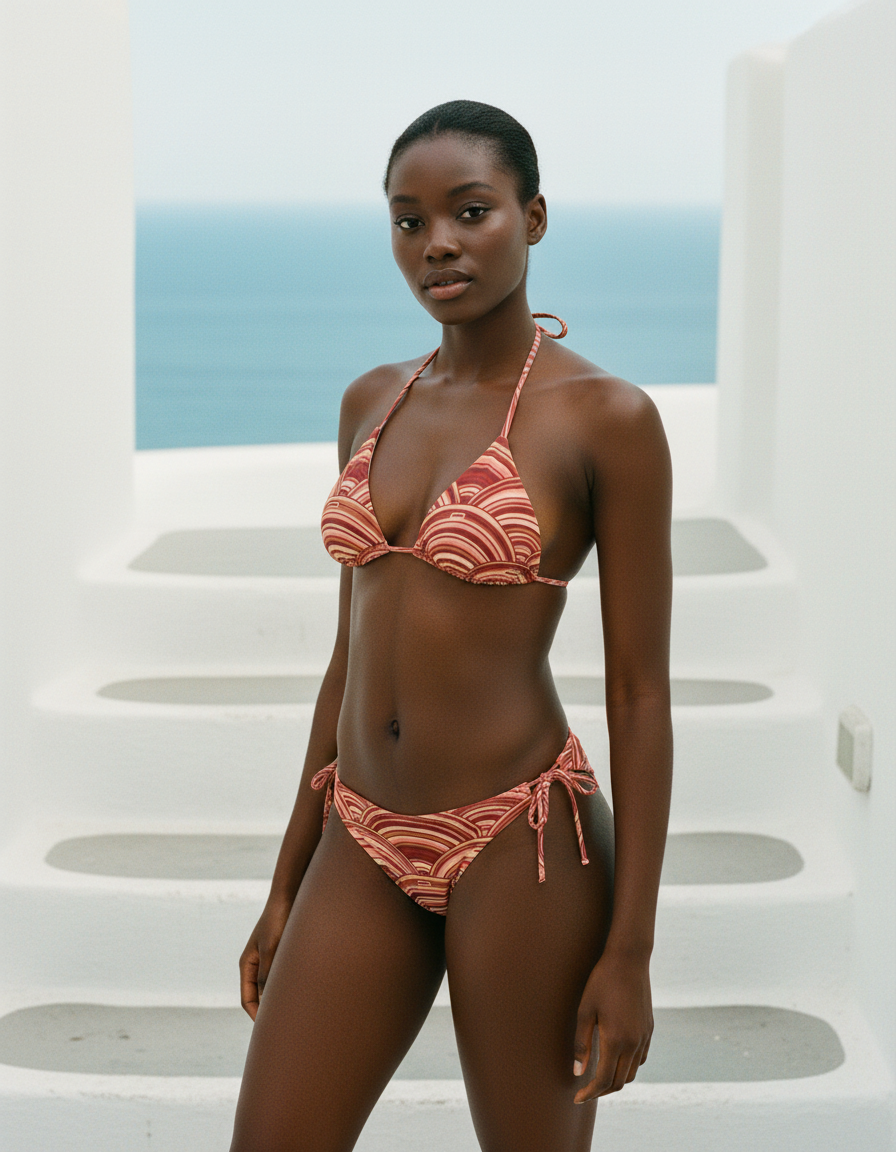 Fiery Red Hikari string bikinis