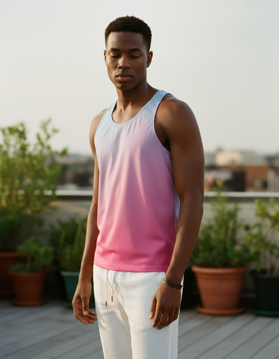 Men's Blue Aura Elysium Tank Top tank top