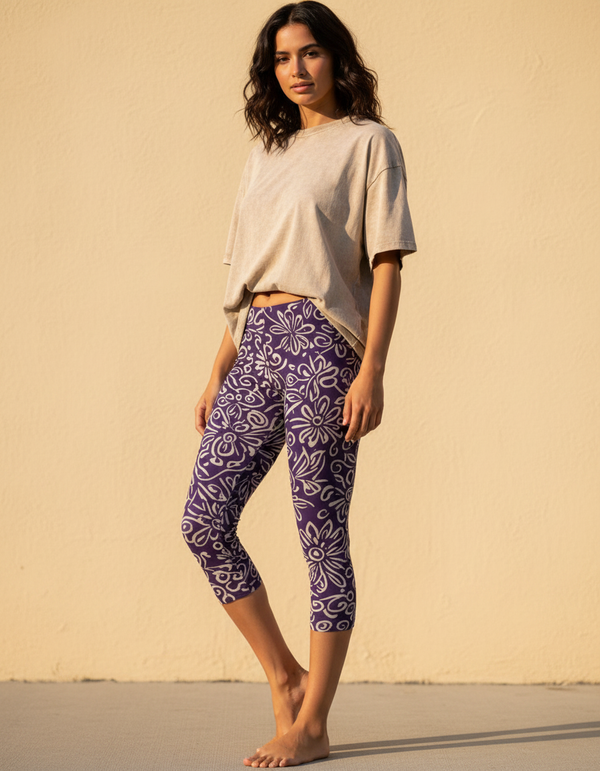 Women's Batik Collection Capri Leggings