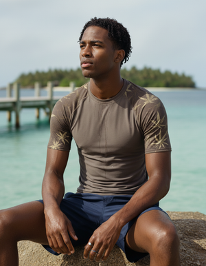 Men's Coffee Bean Mizu men's short-sleeve rashguards