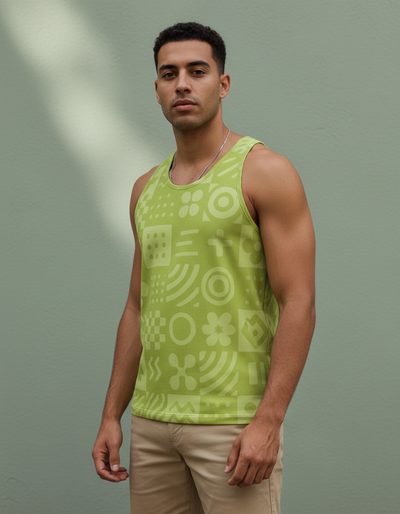 Men's Lime Fleur Tank Top tank top