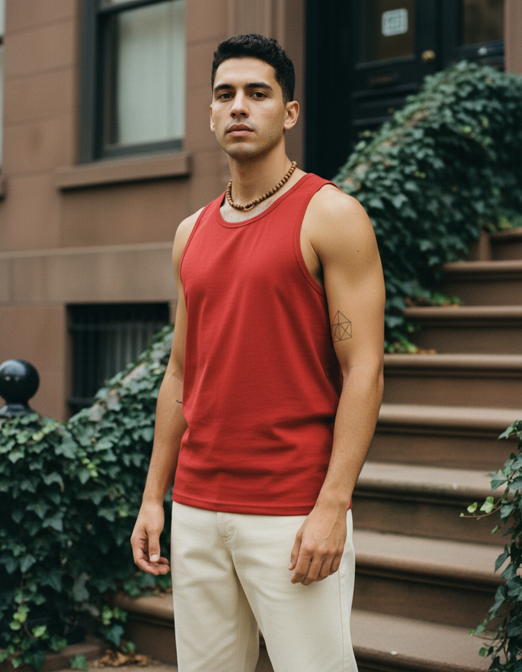 Venetian Red Tank Top Men's Tank Top — Dripper