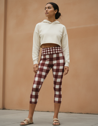 Rhodonite Meadow Capri Yoga Leggings capri yoga leggings