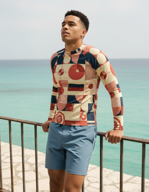 Dusty Rose Form Rash Guard Men's Rashguard — Dripper