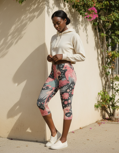Millennial Pink Ember Capri Leggings capri leggings