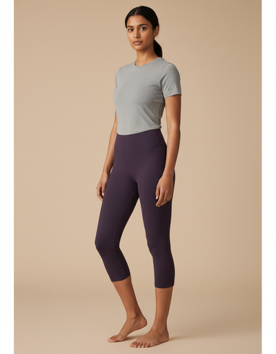 Eggplant Capri Yoga Leggings capri yoga leggings