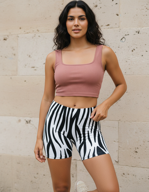 Women's Zebra Patterns Short Shorts