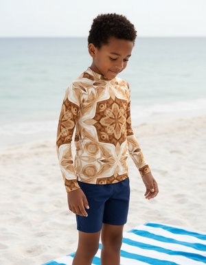 Coffee Bean Prism Kids Rash Guard Kids Rash Guard — Dripper