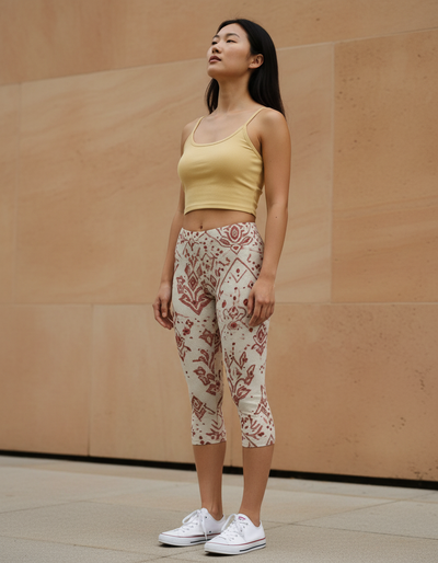 Dusty Rose Rangoon Capri Leggings capri leggings