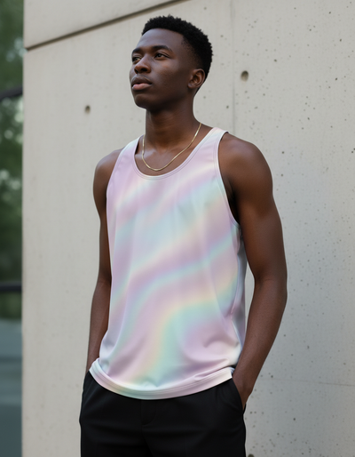 Men's White Onyx Nebula Tank Top tank top
