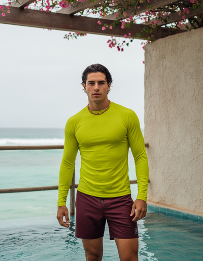 Men's Neon Yellow rash guard