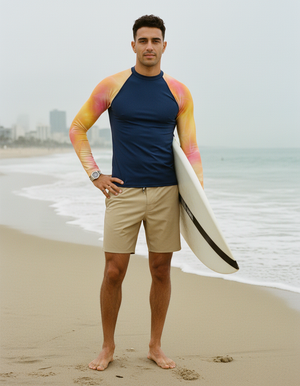 Men's Lemon Yellow Frost men's short-sleeve rashguards