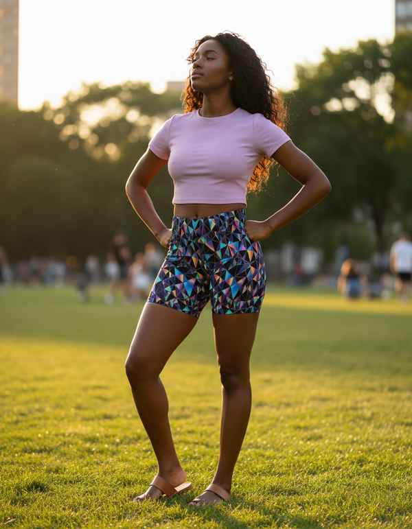 Women's Short Shorts in Refraction