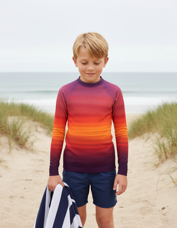 Kids Sunset Rash Guard