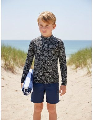 White Onyx Echo Kids Rash Guard Kids Rash Guard — Dripper