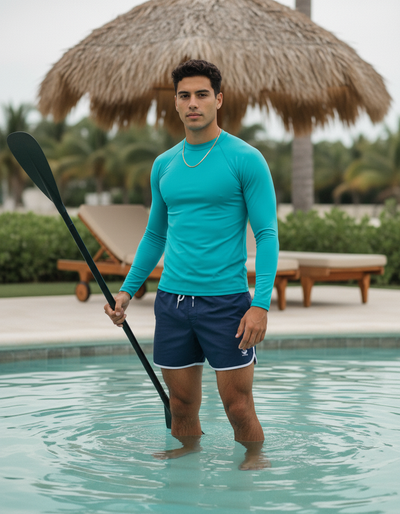 Men's Teal rash guard