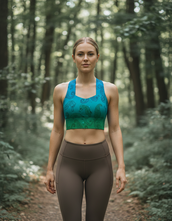 Seahorse Collection longline sports bras