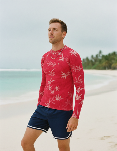 Men's Hot Pink Mizu rash guard