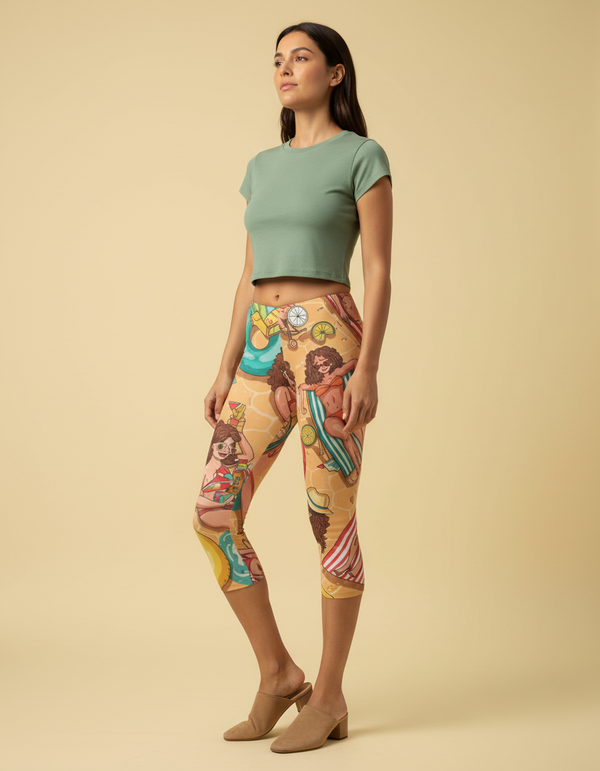 Drizzle Leggings Capri Leggings — Dripper