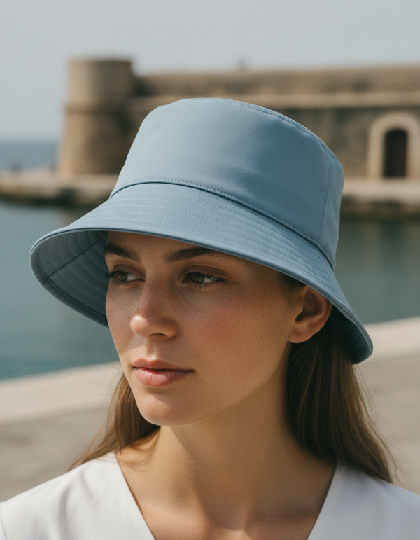 Bucket Hat in Pewter Blue