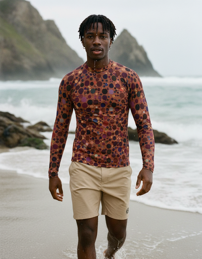 Men's Dusty Rose Dapple rash guard